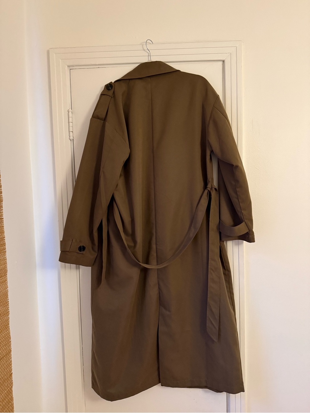ONLY Olive Brown Trench Coat - Picture 6 of 6